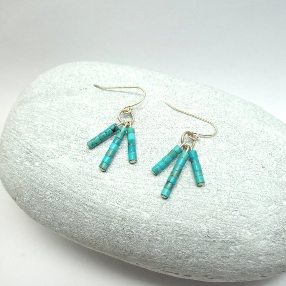 Turquoise Dangle earrings - Picture 2 of 9